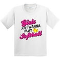 thumbnail image 3 of Inktastic Girls Just Wanna Play Softball Youth T-Shirt, 3 of 5