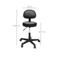 thumbnail image 4 of Silla Taburete Banco Consultorio Tatoo Spa Vanlig Con Respaldo Asiento Negro, 4 of 4