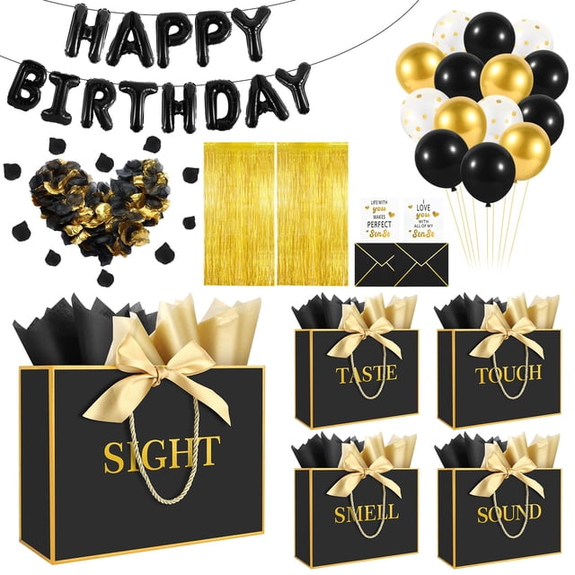 Bolsas de Regalo Epoesch 5 Sentidos para Él con Decoraciones Feliz Cumpleaños