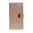 thumbnail image 1 of TopSave Goospery Rich MAX(5) Card Slot Leather Folio Wallet Flip Case For iPhone 14 Plus(6.7"), Rose Gold, 1 of 3