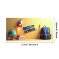 thumbnail image 3 of Colorful Back to School Themed Banner with Rocket Pencil and Backpack Elements Background Party Decors for Classroom Decor School Event Photo Booth Supplies Backdrop, 3 of 4