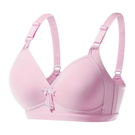 pstuiky Bras for Women No Underwire  Women s Color Comfortable Hollow Out Perspective Bra Underwear No Rims Nursing Bra Underwear Summer Savings