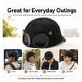 thumbnail image 3 of Men's Korean-Style Pilot Baseball Cap - Personalized Glasses-Ready, Curved Visor, Casual Style, Sunshade for Spring & Summer Black, 3 of 4