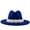 Blue, variant on Lroveb Cowboy Hats for Women British Style Elegant Jazz Hat Pearl Ring With Top Wide Brim Ladies Woolen Fedora Hat