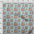 thumbnail image 3 of oneOone Viscose Chiffon Light Blue Fabric Florals Fabric For Sewing Printed Craft Fabric By The Yard 42 Inch Wide, 3 of 4
