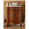 thumbnail image 5 of Benton Collection 30" Brown Antique Bathroom Vanity with White Marble Top, 5 of 6