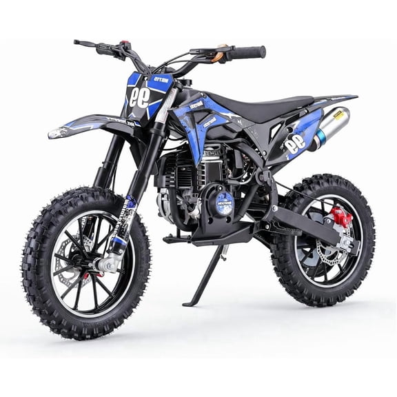 40CC Kids Dirt Bike, 4-Stroke Gas Powered Mini Motorcycle for Kids Ages 6-14, 25MPH Youth Off Road Dirt Bike with Dual Disc Brakes, Full Suspension, No Oil Mixing, Easy Start