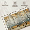 thumbnail image 6 of Elephant Stock Golden September Birch Wall Art - Horizontal Multi Panel Canvas - Living Room Wall Decor - Nature Multi Panel - Orange And White Decor By Michael Marcon - 45" x 28", 6 of 8
