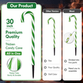 thumbnail image 6 of 30" 10PK 120LED Christmas Candy Cane Pathway Lights Outdoor Yard Decoration 8 Lighting Modes Flashing Outdoor Thicken Lighted Christmas Candy Decor for Garden, 6 of 11