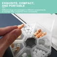 thumbnail image 5 of 2 Pack Weekly Pill Organizer, 7-Day Travel Pill Box with Individual Lids and Transparent Compartments for Vitamins and Medication, White, 5 of 6