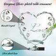 thumbnail image 5 of Matashi Chrome Plated Silver 8" Heart and Flower with Happy Birthday Banner Table Top Ornament with Crystals Love Ornamental, Keepsake and Decor, Gorgeous Decoration, 5 of 7