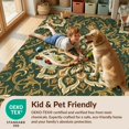 thumbnail image 4 of Design&I 9'x12' Washable Area Rug Sleek Flatweave Pet Friendly Round Faded Circle Ornamental Scrolled Traditional Dining Table for Master Suite, Under Bed, 4 of 7