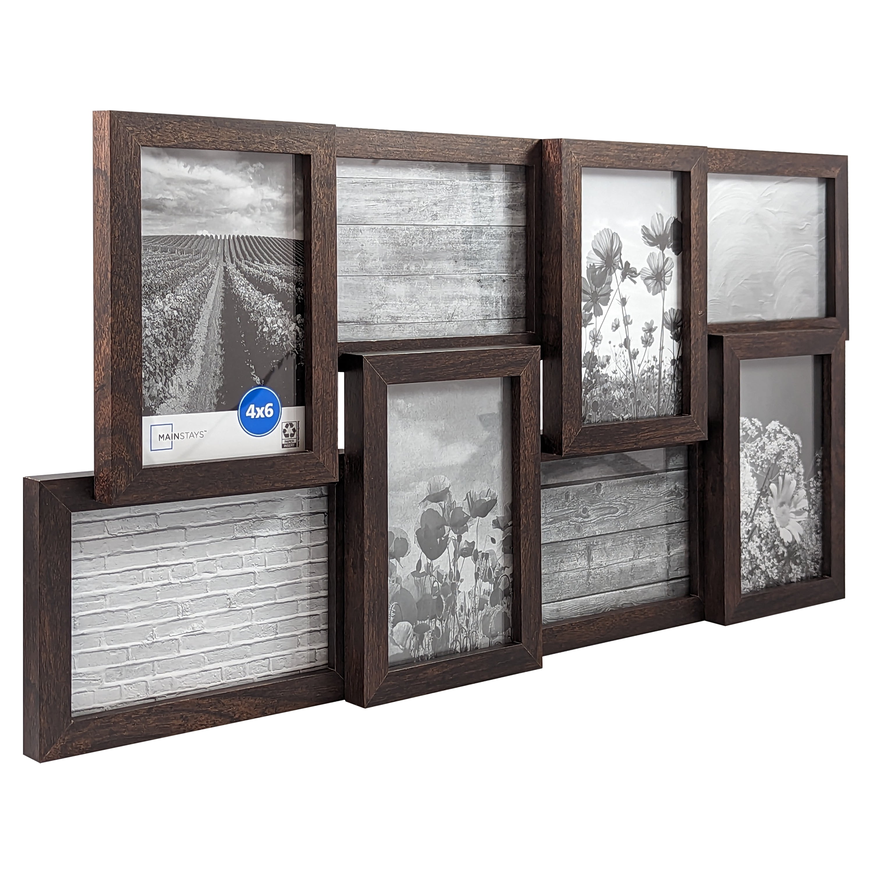 Mainstays – 4x6 Picture Frame – Brown Gallery 8 Photo Linear Program Wall Photo Frame