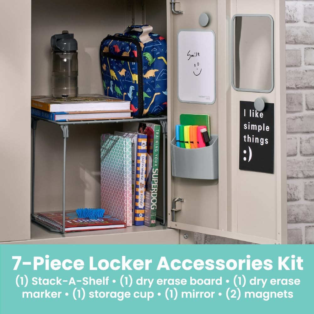 LL Whiteboard, Storage Cup & Dry Erase Marker - Gray