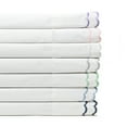 thumbnail image 3 of Melange Home Percale Cotton Double Scalloped Embroidered Crisp Sheet Set Twin - White, 3 of 4