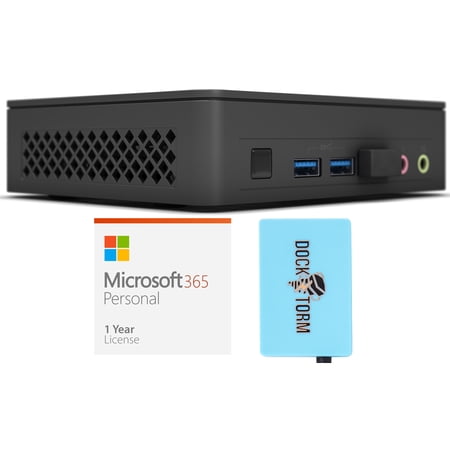 Intel NUC 11 BNUC11ATKC40001 Home & Business Mini Desktop (Intel Celeron N5105 4-Core  Intel UHD  8GB RAM  256GB PCIe SSD  Wifi  HDMI  Bluetooth  Win 10 Pro) with Microsoft 365 Personal   Hub