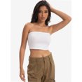 thumbnail image 5 of Womens Tube Tops Strapless Crop tops Basic Backless Sleeveless Bandeau Cute Summer Outfits Sexy Solid Tops, 5 of 6