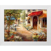 Nan 18x15 White Modern Wood Framed Museum Art Print Titled - Cafe Afternoon