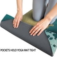 thumbnail image 3 of Teal Marble Gold Abstract Pattern Hot Yoga Mat Towel Non Slip for Hot Yoga - Quick-Drying Yoga Mat Cover with 4 Corner Pockets with Travel Bag - Hot Yoga Towel Non Slip 70"x26", 3 of 6