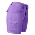 thumbnail image 4 of ASFGIMUJ Women's Loose Solid Color Mini Pant Summer Beach Shorts Buttons Short Hot Pants Cargo Shorts, 4 of 6
