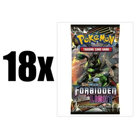 pokemon tcg forbidden light eighteen 18 count walmart pokemon forbidden light