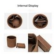 thumbnail image 3 of Ladies Inner Purse Women Bag Accessories Storage Bucket Bag Dufflel Bag Makeup Organizer Handbag Insert Bag Cosmetic Inside Bags BROWN 2, 3 of 8