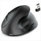 thumbnail image 1 of Ratón Óptico Vertical Ergonómico Recargable de Modo Dual USB 2.4G Inalámbrico + Bluetooth para Computadora Portátil Color Negro, 1 of 5
