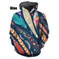 thumbnail image 3 of Sudadera con capucha de plumas con estampado 3D para hombre, sudadera con patrón colorido, moda informal de otoño, jerséis de gran tamaño, ropa de calle de manga larga, 3 of 5
