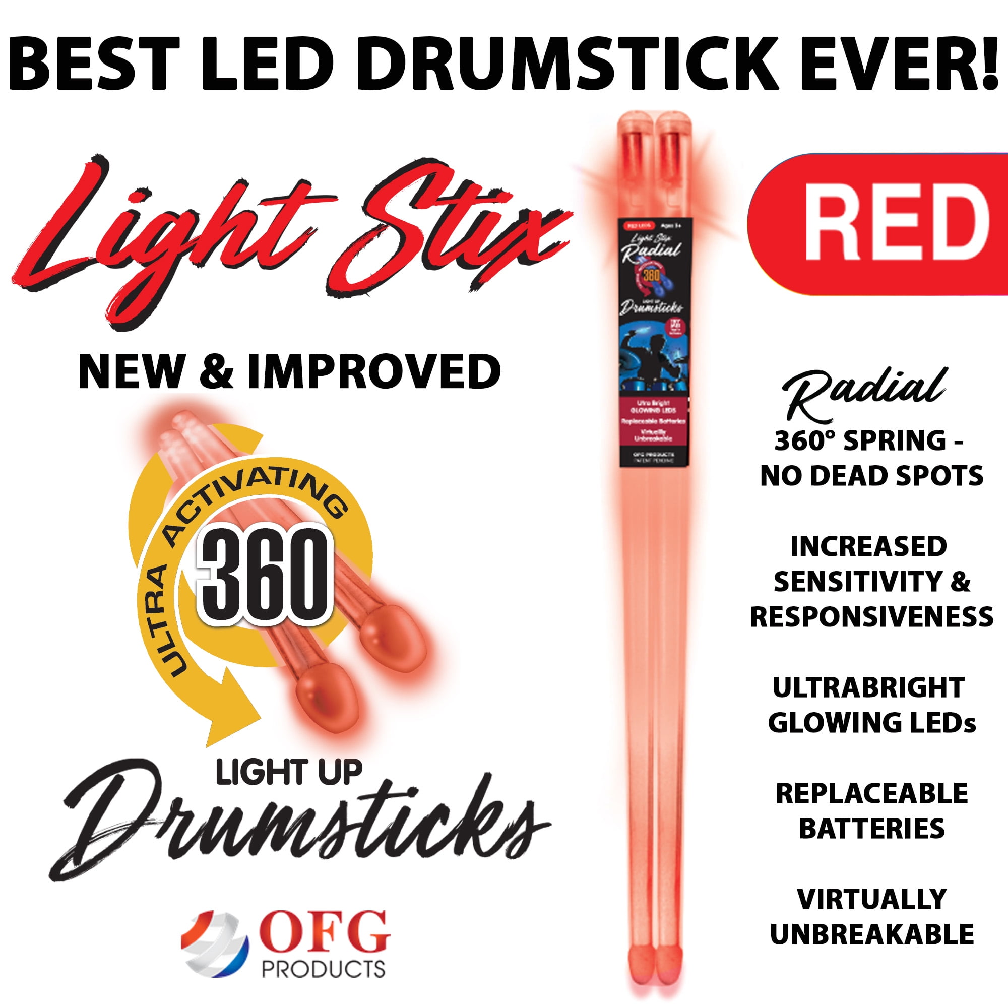 Webmore than 270 million phones were shipped by samsung, numbers from idc and counterpoint show. Light Stix Radial 360Â° LED Light Up Drumsticks - Red, Glows With Every