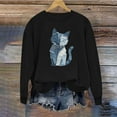 thumbnail image 5 of HongQid Crewneck Pullover Shirts Women Long Sleeve Cute Cat Sweatshirts Graphic Clothing Gift, 5 of 5