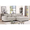thumbnail image 5 of Newboti Furniture Luxe Oversized Two-Piece Right Facing Sectional Couches for Living Room, 102.4-Inch L Shaped Sofa with Chaise, Upholstered with Corduroy Fabric, Ivory BN.6279, 5 of 10