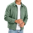 thumbnail image 5 of Josdec Full Zip Workwear Jacket for Men Turndown Collar Long Sleeve Casual Outerwear Solid Color for Work Daily S‑3XL, 5 of 8