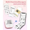 thumbnail image 4 of T Mini Sticker Printer Transparent Thermal Paper Portable Thermal Printer Inkless Printer Sticker Maker with Rolls Paper for Memo Travel Study Notes Office Festival Gifts Pink, 4 of 9