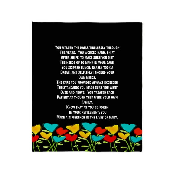 CafePress - Retired Nurse Throw Blanket - Soft Fleece Throw Blanket, 50"x60" for All Ages