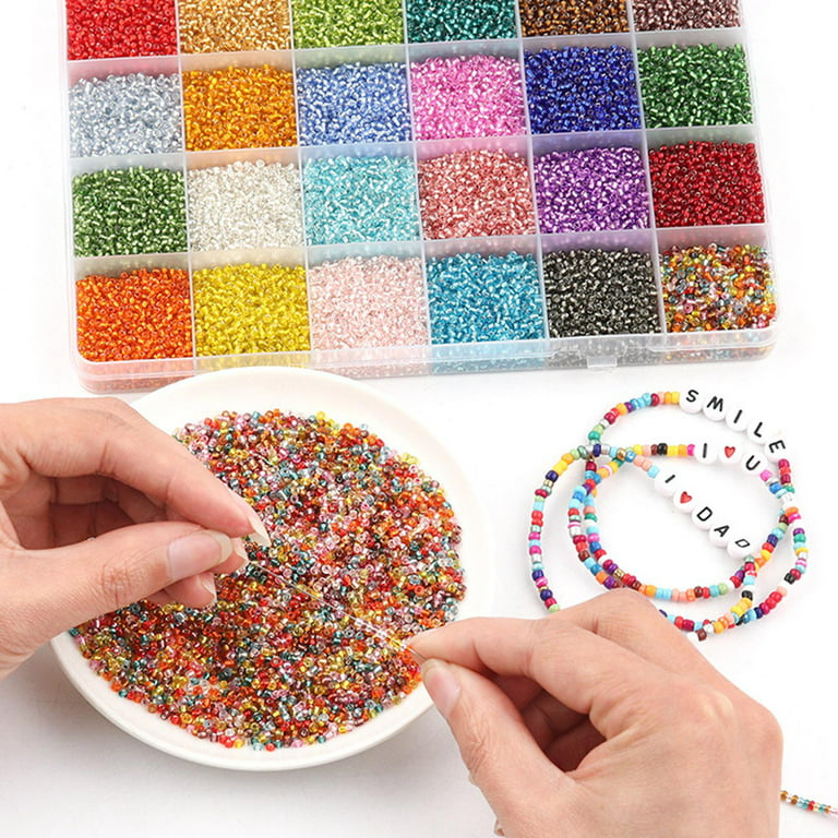 23000Pcs 2mm Glass Seed Beads for Jewelry Making Small Beads for Jewelry  Making 