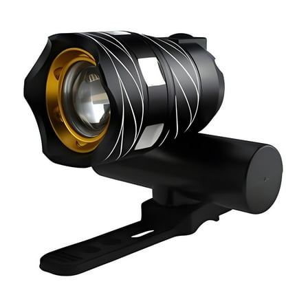 HIBIBUD Bike Headlight,350 Lumen Rechargeable Bike Lights,USB Bicycle Headlight with Zoom,Waterproof Bike Front Light for Night Riding,Black