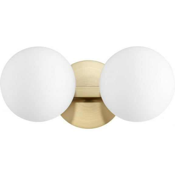2 Light Bathroom Light in Transitional Style 14 inches Wide By 6 inches High-Aged Brass Finish Bailey Street Home 183-Bel-3399857