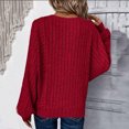thumbnail image 4 of STETMN Women's Batwing Long Sleeve Shirts Round Neck Pullover Tops Loose Lightweight Sweater, 4 of 7