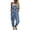 AH08-Dark Blue, variant on Overalls For Women Boho Casual Floral Bib Jumpsuit Summer Baggy Adjustable Strap Romper With Pockets Light Blue L