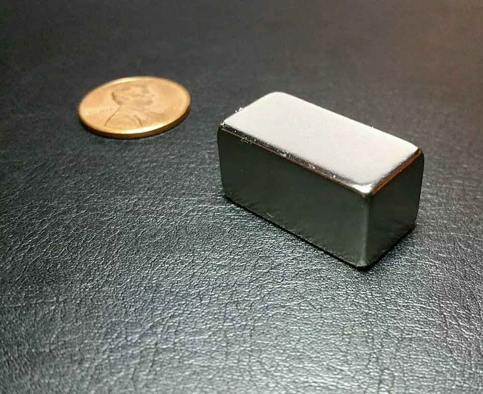 CRESTIN- 1 Neodymium N52 Grade Block Magnet Super Strong Rare Earth Bar 1 X 1/2 X 1/2