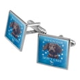 thumbnail image 1 of Boykin Hair Don't Care Dog Square Cufflink Set - Silver or Gold, 1 of 6