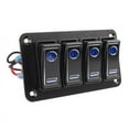 thumbnail image 2 of Rocker Switch Panel For Marine Car Boat Caravan Camper RV Accessories IP65 Waterproof Double Light Metal Switch ,RV Tool, 2 of 7