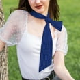 thumbnail image 4 of Wukai Buffalo Plaid Blue Black Print Hair Scarf for Women Fashion Silky Satin Headscarf Wrap Breathable Lightweight Neck Scarves For Handbag Accessories, 4 of 6
