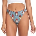 thumbnail image 1 of Fotbe Snowflake Christmas gnome Tanga Sin Costuras para Mujer con Estampado – Panties Invisibles, Transpirables y Cómodos para Uso Diario-X-Small, 1 of 6