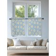 thumbnail image 4 of Blue Spring Floral Tier Curtains 24 Inch Length,Sheer Curtains for Bedroom Living Room Daisy Flowers Elegant Farmhouse Art Short Kitchen Curtains Drapes for Small Half Window 27.5"x24" 2 Panels, 4 of 7