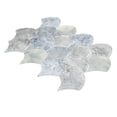 thumbnail image 6 of The Tile Life Seashell 4 x 4 Cyan Glossy Glass Mosaic Tile Sample 1 Piece, 6 of 12