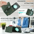 thumbnail image 4 of Allytechgroup 2 in 1 Wallet Case for Samsung Galaxy Z Flip 7, PU Leather [Compatible with Magsafe] Detachable Cards Holder Shockproof Anti-Scratch Slim Fit Shell Cover for Galaxy Z Flip 7, Green, 4 of 7