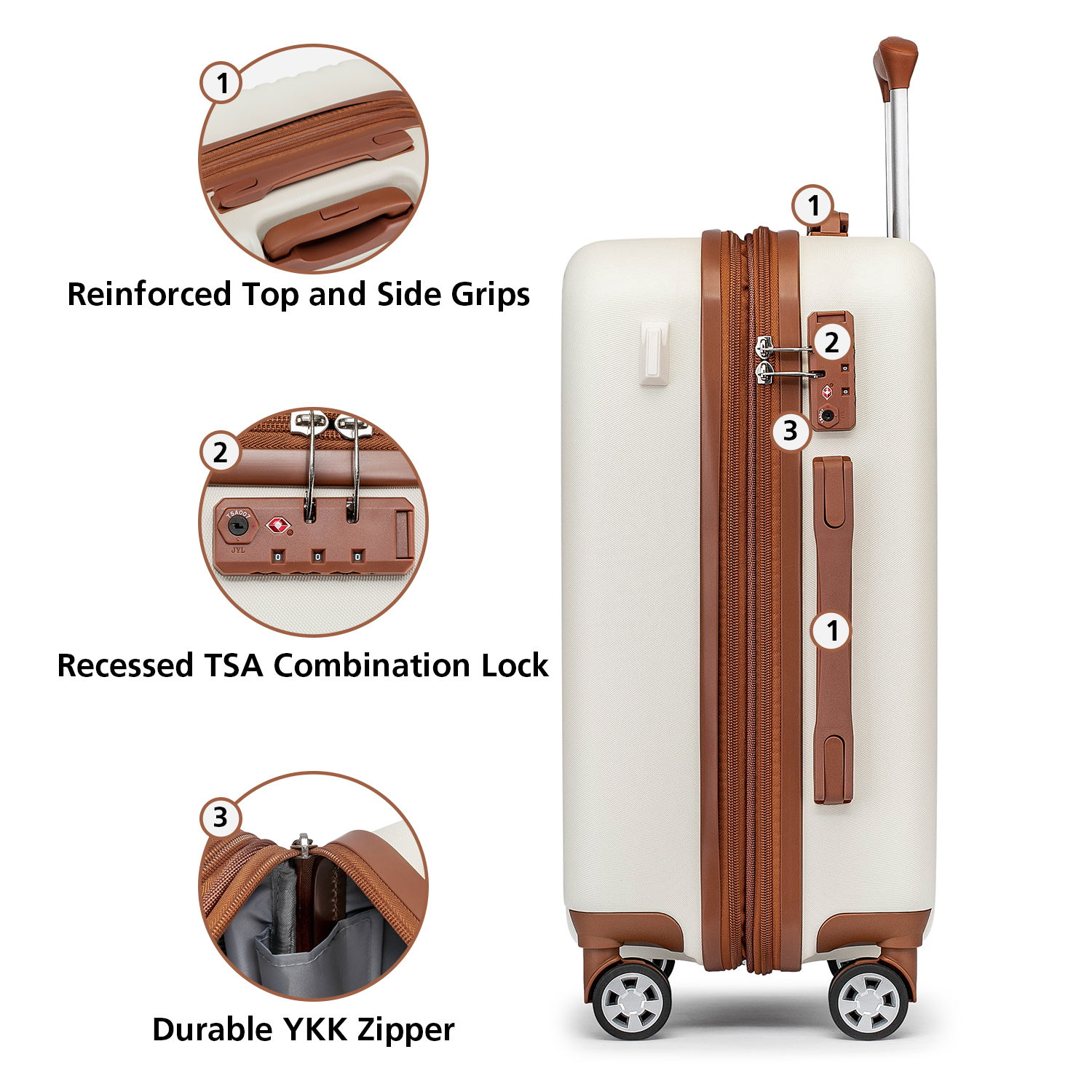 WEPLUS 20" Hardside Carry-On Luggage Set photo 2