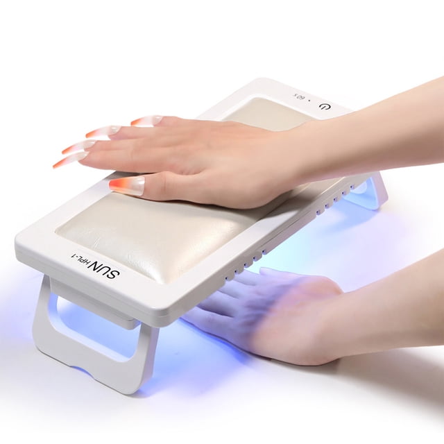 Light For Nails 2 In 1 Manicure Nail Arm Repose With LED Nail Lamp 72W LED Gel Nail Dryer Arm Repose For Nails Light Arm Repose Pillow Cushion Hand Holder