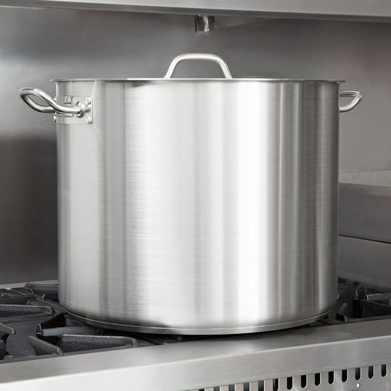 Vigor SS1 Series 10 Qt. Stainless Steel Aluminum-Clad Sauce Pot with Cover